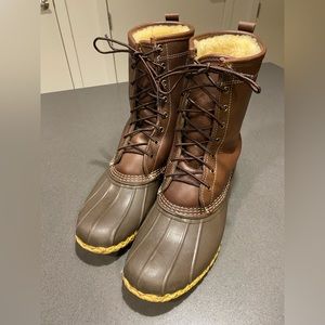 Men's Bean Boots, 10" Shearling-Lined